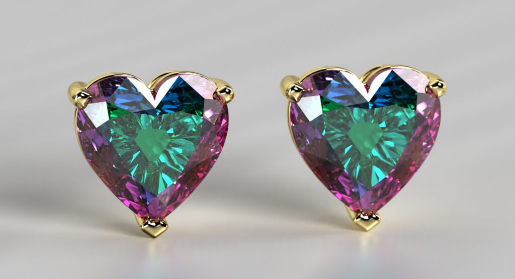 alexandrite earrings , gemstone jewelry