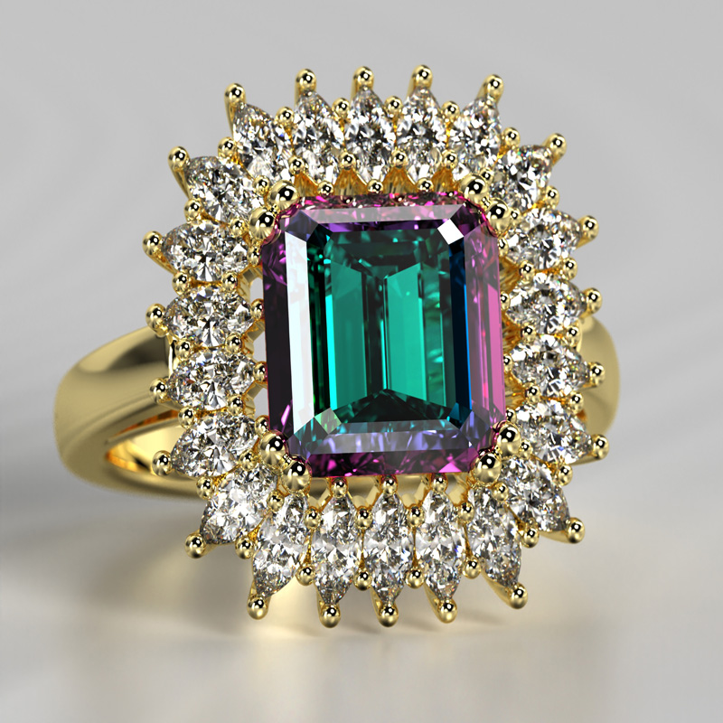 Alexandrite gemstone ring