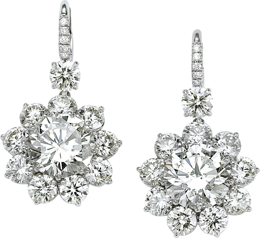 diamond cluster earrings