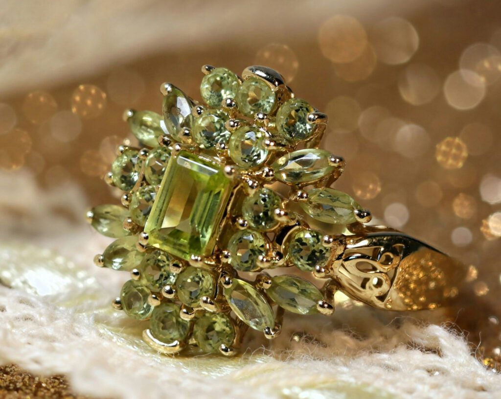 peridot gemstone ring