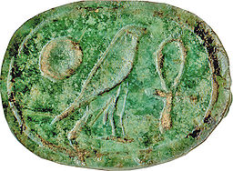 egyptian scarab made of amazonite